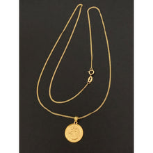 Load image into Gallery viewer, 18K Gold Necklace Chain 18 inches with Lucky Good Fortune Pendant 1.46 grams - Rafant