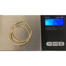 Load image into Gallery viewer, 18K Gold Earrings Hoops Loops 2.42 grams - Rafant
