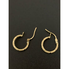Load image into Gallery viewer, 18K Gold Earrings Hoops Loops Small Lightweight 0.83 grams - Rafant