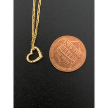 Load image into Gallery viewer, 18K Gold Necklace Chain 17.75 inches with Open Heart Pendant 1.29 grams - Rafant