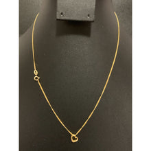 Load image into Gallery viewer, 18K Gold Necklace Chain 17.75 inches with Open Heart Pendant 1.29 grams - Rafant