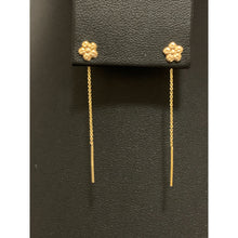 Load image into Gallery viewer, 18K Gold Japan Flower Earrings Threader 0.46 grams - Rafant