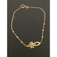 Load image into Gallery viewer, 18K Saudi Gold Bracelet Beads Jesus Tricolor Size 7 - Rafant