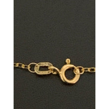 Load image into Gallery viewer, 18K Italy Gold Necklace Chain Cable Link 17.75" with Frosted Ball Pendant - Rafant