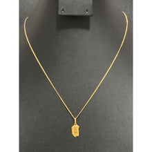 Load image into Gallery viewer, 18K Gold Necklace Chain 18 inches with Face of Jesus Pendant 1.53 grams - Rafant