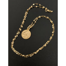 Load image into Gallery viewer, 18K Gold Necklace Chain 17.75" with Mother and Child Pendant Dainty Lightweight - Rafant