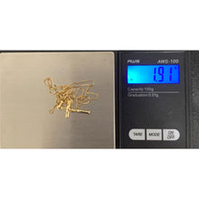 Load image into Gallery viewer, 18K Gold Necklace Chain Box 17.50 inches with Cross Pendant 1.91 grams - Rafant