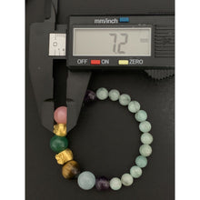 Load image into Gallery viewer, 24K Gold Money Bags Lucky Charm Bracelet Gemstones Size 6 to 8 inches - Rafant