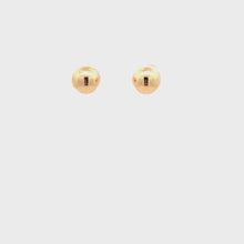 Load and play video in Gallery viewer, 18K Yellow Gold Earrings Stud Balls 0.90 grams