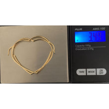 Load image into Gallery viewer, 18K Gold Earrings Hoops Loops Heart 3.49 grams - Rafant