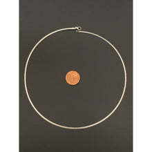 Load image into Gallery viewer, 18K Gold Necklace Omega Flexible White Yellow Gold Two Tone 16 inches 2.43 grams - Rafant