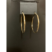 Load image into Gallery viewer, 18K Gold Earrings Hoops Loops Twisted 1.88 grams Large - Rafant