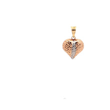 Load image into Gallery viewer, 18K Yellow Gold Pendant Heart Puffed 0.89 grams Tricolor - Rafant