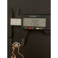 Load image into Gallery viewer, 18K Gold Necklace Chain Evil Eye Cubic Zirconia 16 inches Rose Gold 1.83 grams - Rafant