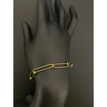 Load image into Gallery viewer, 18K Gold Bracelet Paperclip Large Links 7 inches 2.95 grams - Rafant