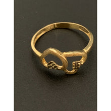 Load image into Gallery viewer, 18K Gold Ring Double Heart 1.24 grams Size 5.5 - Rafant