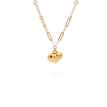 Load image into Gallery viewer, 18K Gold Necklace Chain 17.5 inches Pendant Heart Charm 0.86 grams - Rafant