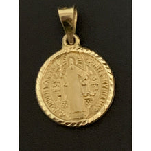 Load image into Gallery viewer, 18K Gold Pendant Round Saint Benedict Religious 1.92 grams - Rafant