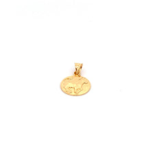 Load image into Gallery viewer, 18K Yellow Gold Pendant Zodiac Sign Taurus Round Tiny 0.85 grams - Rafant