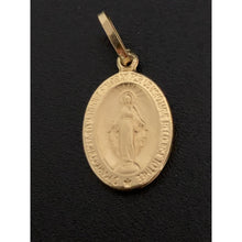 Load image into Gallery viewer, 18K Gold Pendant Oval Religious Mother Mary 1.05 grams - Rafant