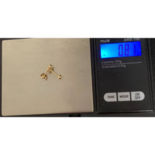 Load image into Gallery viewer, 18K Gold Earrings Stud Balls Polished Very Small 0.81 grams - Rafant