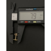 Load image into Gallery viewer, 18K Gold Earrings Stud Wheels Anchor 1.01 grams - Rafant