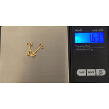 Load image into Gallery viewer, 18K Gold Earrings Stud Hearts 1.63 grams - Rafant