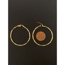 Load image into Gallery viewer, 18K Gold Earrings Hoops Loops Twisted 1.88 grams Large - Rafant