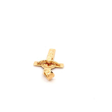 Load image into Gallery viewer, 18K Yellow Gold Pendant Cross Jesus Christ Religious 1.53 grams - Rafant