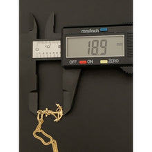Load image into Gallery viewer, 18K Gold Necklace Curb Chain 19.50" with Anchor Pendant 2.84 grams - Rafant