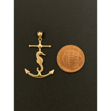 Load image into Gallery viewer, 18K Gold Pendant Anchor Seahorse 1.81 grams - Rafant