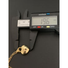 Load image into Gallery viewer, 18K Gold Necklace Rolo Chain 17.5 inches Puffed Heart Pendant 3.07 grams - Rafant