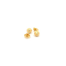 Load image into Gallery viewer, 18K Yellow Gold Earrings Stud Ball Textured 1.07 grams Small - Rafant
