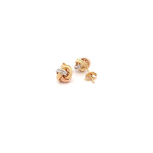 Load image into Gallery viewer, 18K Yellow Gold Earrings Stud Knot 1.22 grams Small - Rafant