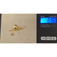 Load image into Gallery viewer, 18K Gold Necklace Chain 16.50" with Polished Ball Pendant 2.15 grams - Rafant
