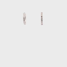 Load and play video in Gallery viewer, 18K White Gold Earrings Hoops Huggies Very Tiny 0.93 grams