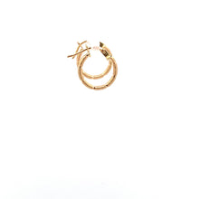 Load image into Gallery viewer, 18K Yellow Gold Earrings Very Tiny Hoops 0.83 grams - Rafant