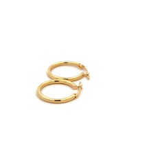 Load image into Gallery viewer, 18K Gold Earrings Hoops Small Polished 1.11 grams - Rafant