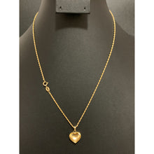 Load image into Gallery viewer, 18K Gold Necklace Chain 18 inches with Half Heart Pendant 1.42 grams - Rafant