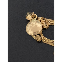 Load image into Gallery viewer, 18K Gold Necklace Chain 18 inches Circle Round Pendant with Earrings Set 1.82 grams - Rafant