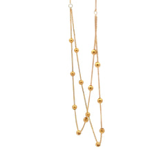 Load image into Gallery viewer, 18K Gold Necklace Chain 17.5 inches Very Tiny Beads 0.94 grams - Rafant