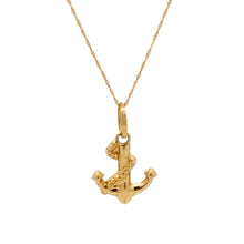 Load image into Gallery viewer, 18K Gold Necklace Chain 17.75 inches Pendant Anchor 1.20 grams - Rafant
