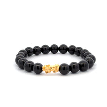 Load image into Gallery viewer, 18K Gold Pixiu Piyao Bracelet Natural Gemstones 8-10mm Birthstones Wealth Bracelet - Rafant