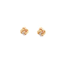 Load image into Gallery viewer, 18K Yellow Gold Earrings Stud Knot 1.22 grams Small - Rafant