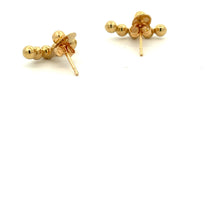 Load image into Gallery viewer, 18K Gold Earrings Balls Bead Stud Post 2.60 grams - Rafant
