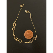 Load image into Gallery viewer, 18K Gold Bracelet Infinity 7 inches plus 1 inch extension 2.08 grams - Rafant