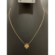 Load image into Gallery viewer, 18K Gold Necklace Centered Flower Pendant 16 inches 2.38 grams - Rafant