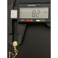 Load image into Gallery viewer, 18K Gold Necklace Chain 15.75 inches with Disc Round Pendant Earrings Set 2.05 grams - Rafant