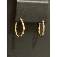 Load image into Gallery viewer, 18K Gold Earrings Hoops Loops Spiral 1 gram Small - Rafant