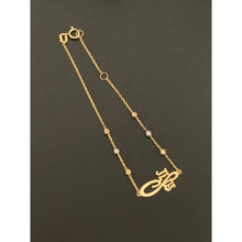 Load image into Gallery viewer, 18K Saudi Gold Bracelet Beads Jesus Tricolor Size 7 - Rafant